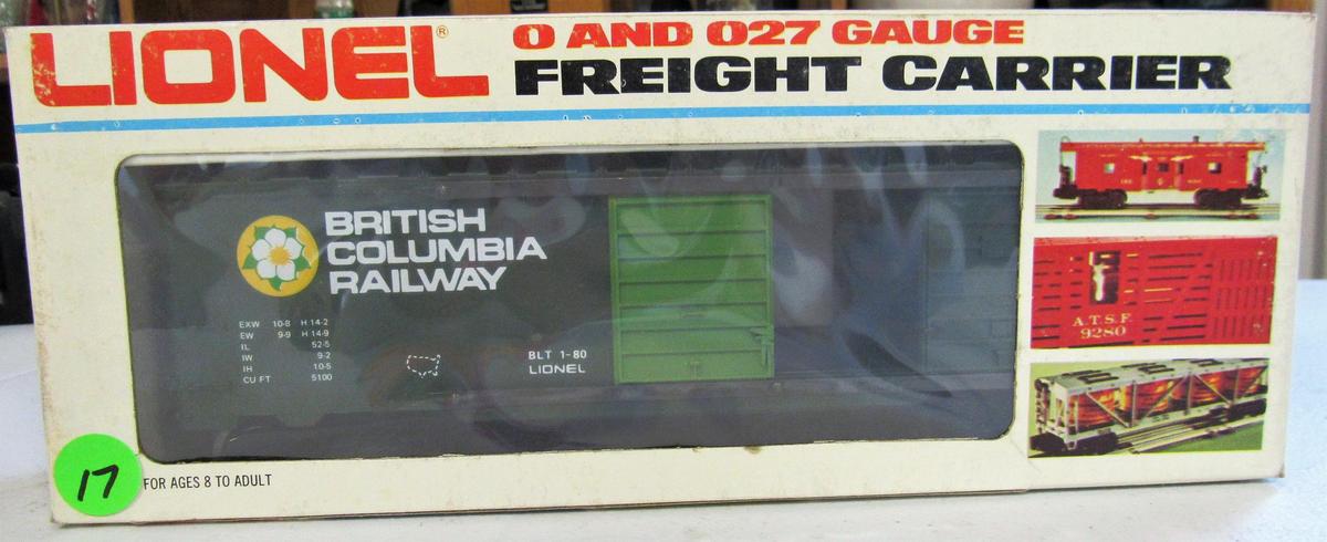 Lionel British Columbis Box car