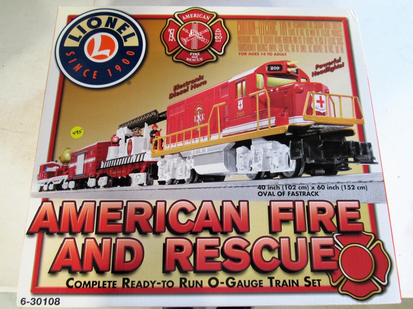 Lionel American Fire and Rescue Train Set