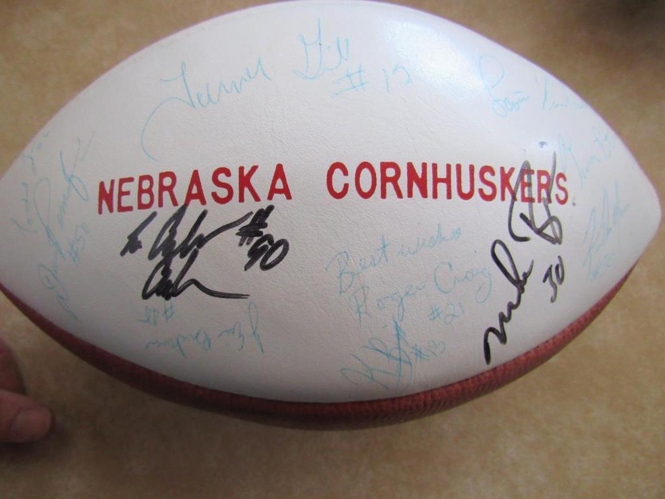 Nebraska Legends Signed Football