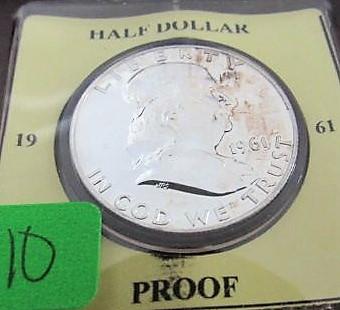 1961 Proof Franklin Half Dollar