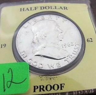 1962 Proof Franklin Half Dollar