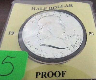 1959 Proof Franklin Half Dollar