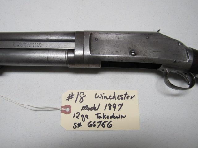 Winchester 1897 Pump 12GA Takedown Model SN: 66756 (1898)
