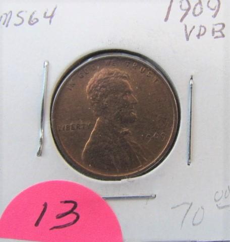 1909 VDB Lincoln Cent MS64