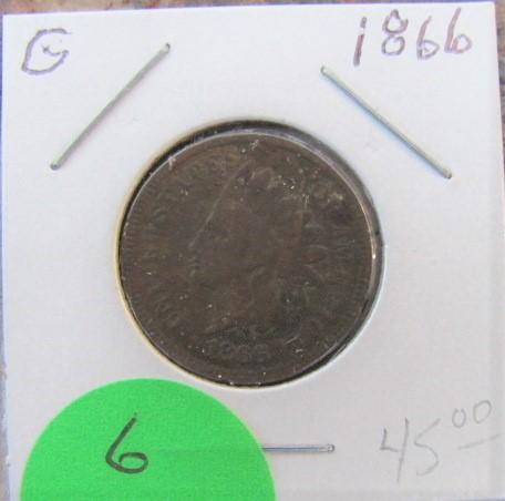 1866 Indian Head Cent-Good