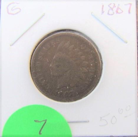 1867 Indian Head Cent-Good