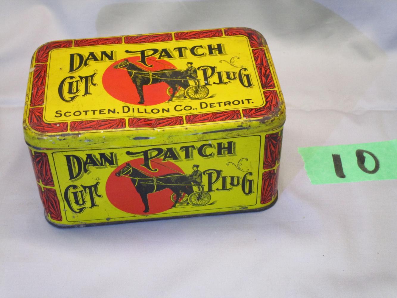 Rare Dan Patch Cut Plug Tobacco Tin