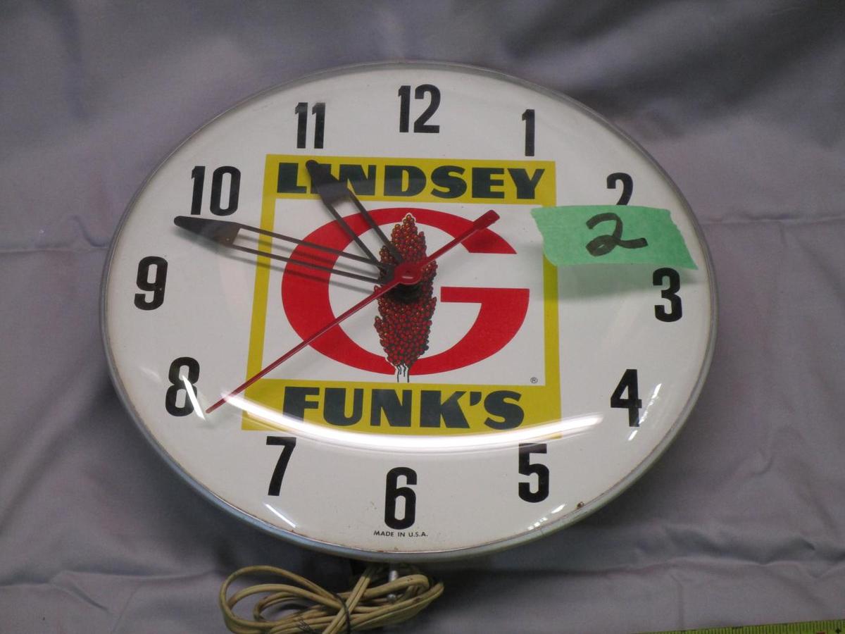 Rare Funk's Seeds Electric Clock, no working