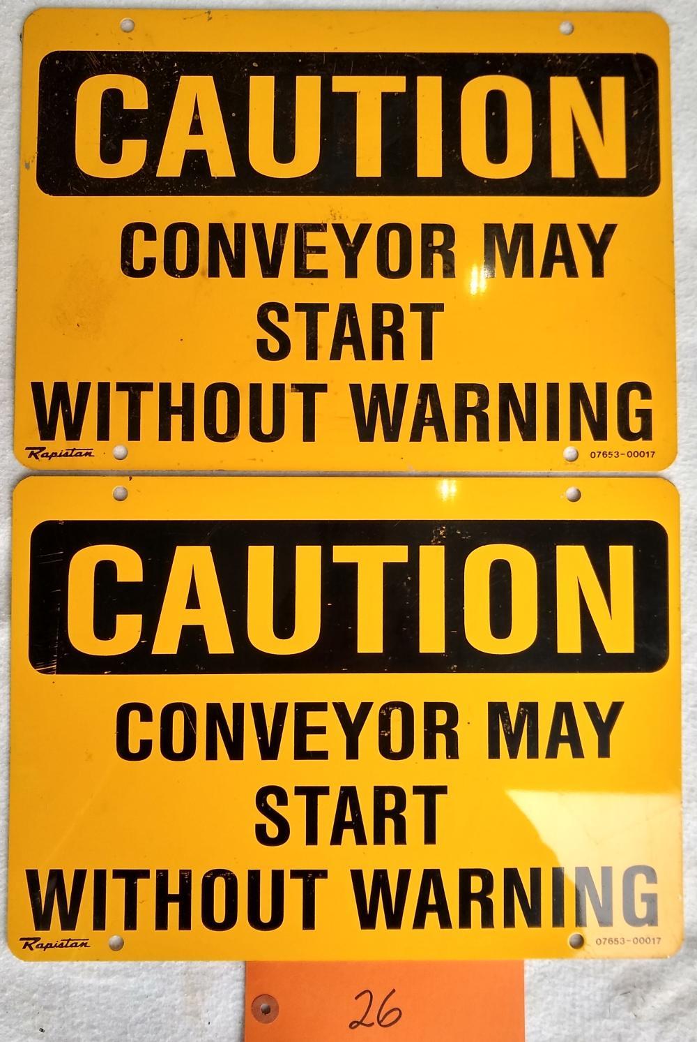 2 Conveyor Signs