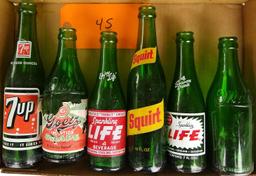 6 Vintage Pop Bottles