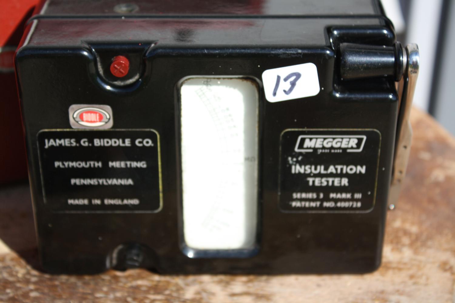 Rare Antique Megger Insulation Tester, works