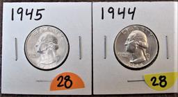 1944, 1945 Quarters