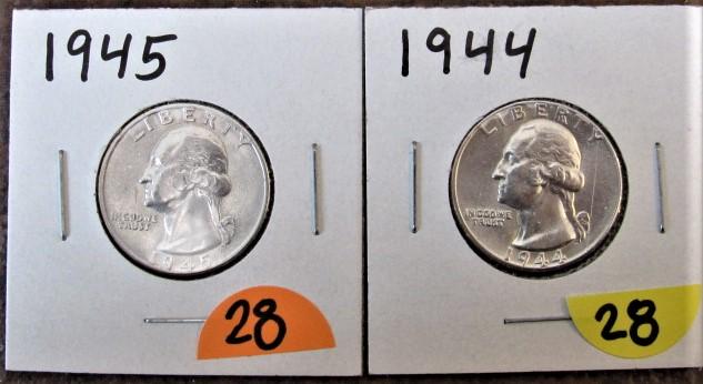 1944, 1945 Quarters