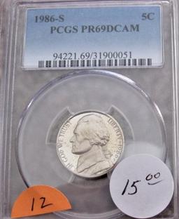 1986-S PR69 DCAM Jefferson Nickel