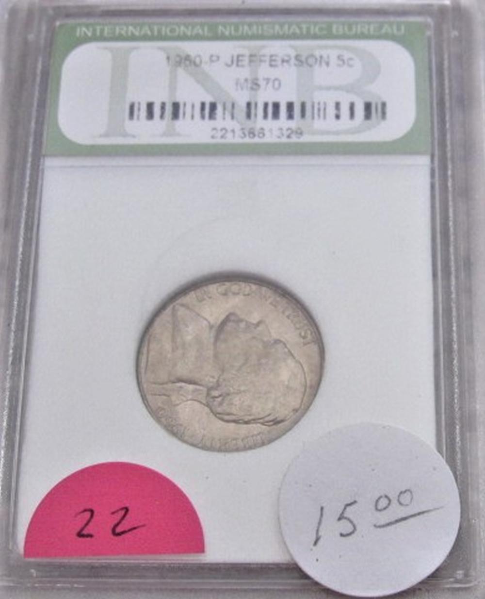 1960-P Jefferson Nickel MS70