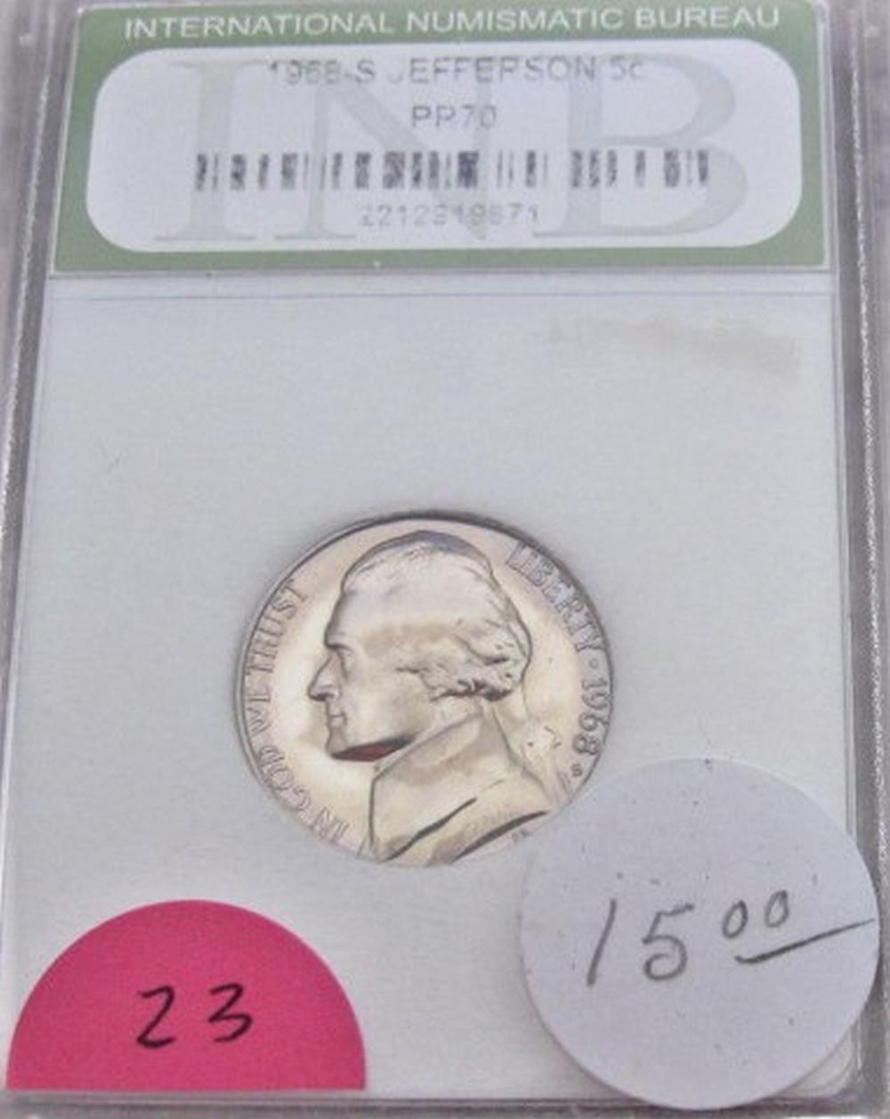 1968-S Jefferson Nickel PR70