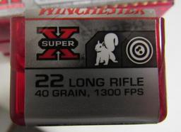 (8) boxes Winchester 22  LR Plated Long Nose Bullets