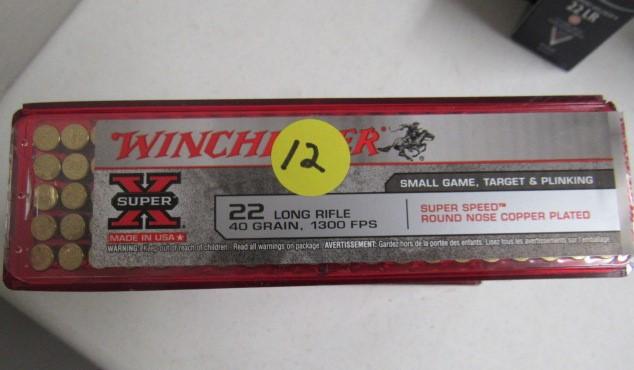 (8) boxes Winchester 22  LR Plated Long Nose Bullets