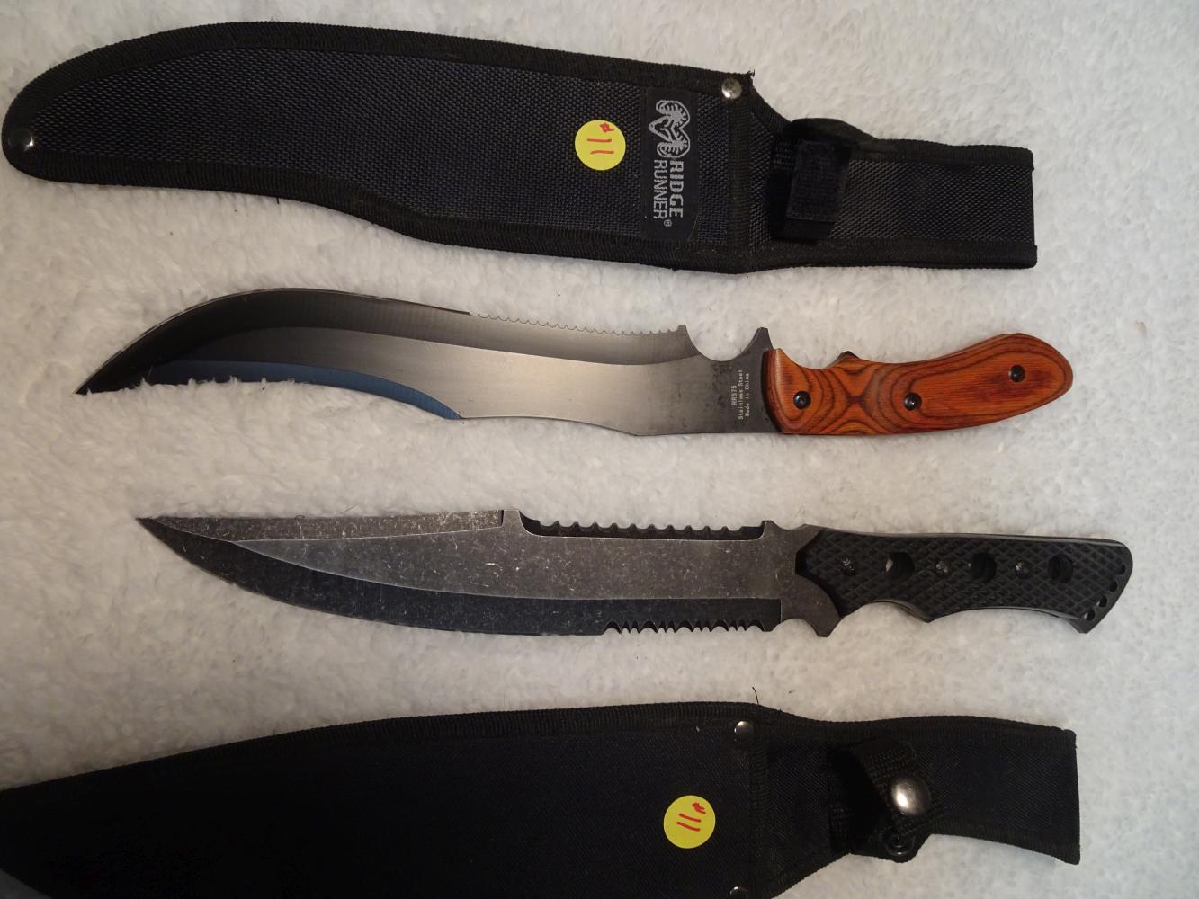 Decorative Knives (2) Ridge Runner 15", other 15" total Length