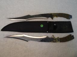 Knives (2) Camo Handle 11" Tactical Commando M48 12"