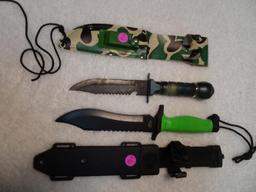 Knives (2) Commando 11" (loose handle) Apocolypse M48 12"