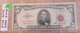 Star Note 1963 $5 Red Seal