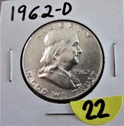 1962-D Franklin Half