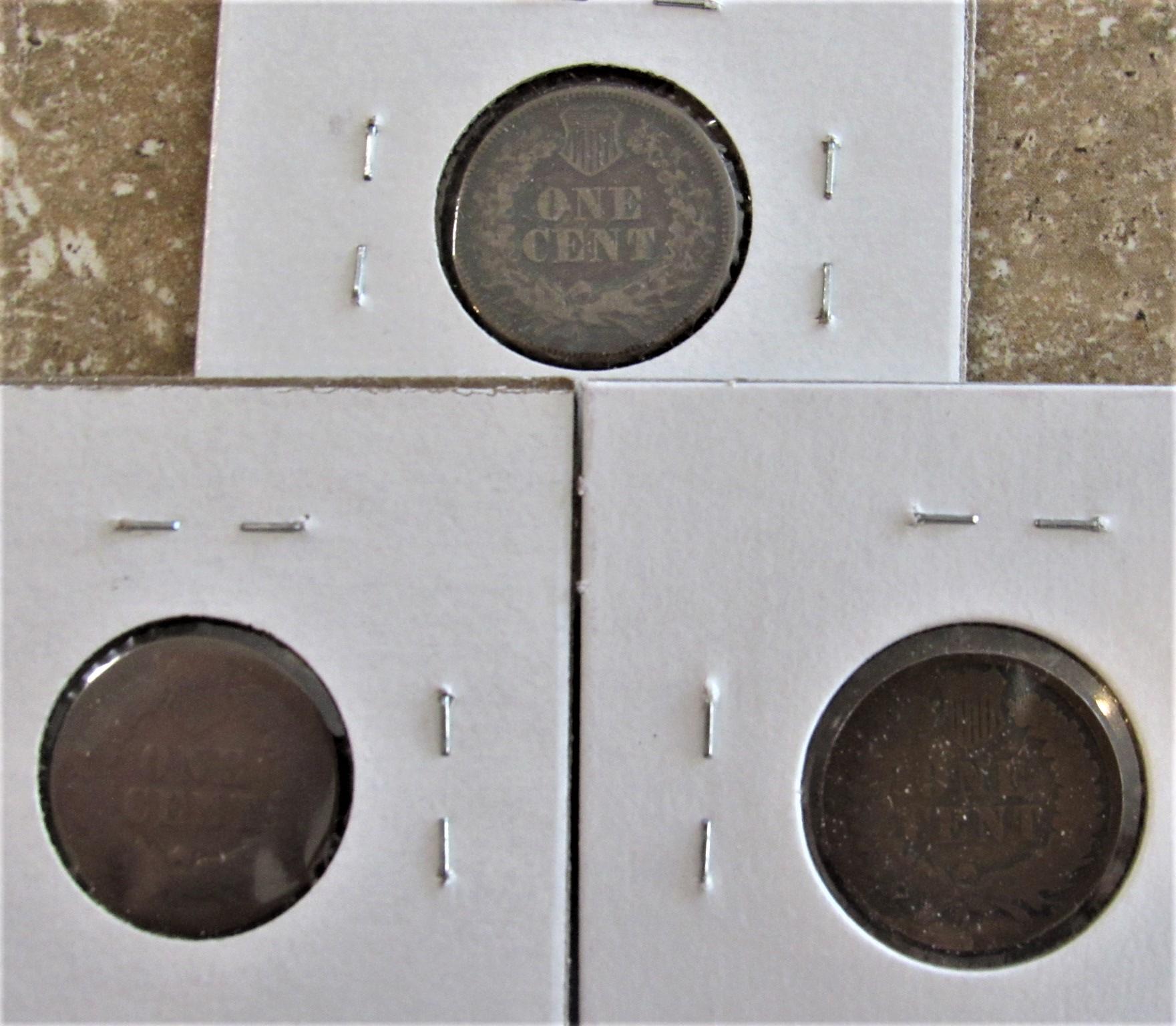 1863, 1883, 1887 Indian Cents