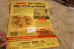 Advert. Pamphlet for Snowco Bale Loader