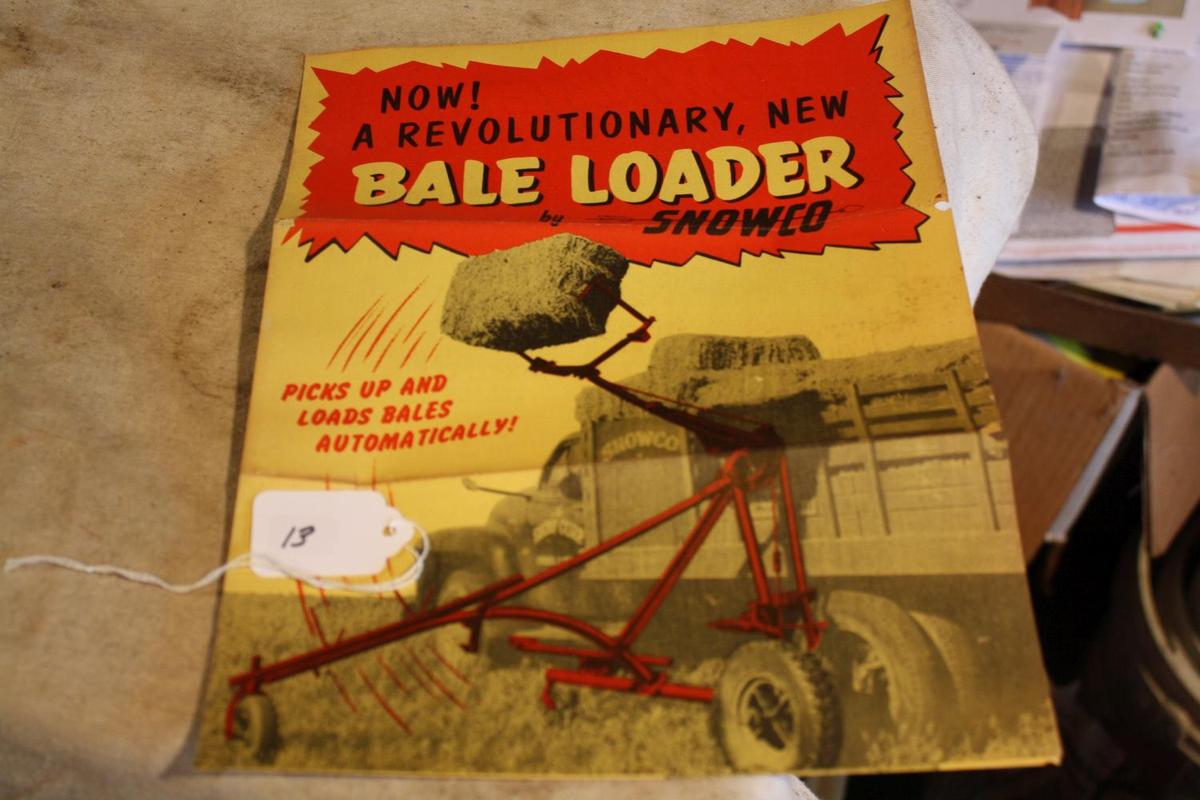 Advert. Pamphlet for Snowco Bale Loader