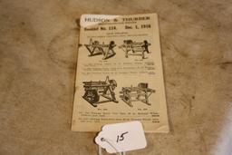 Rare Hudson & Thurber Booklet, no. 114