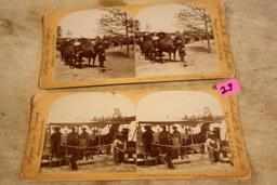 Two Antique Stereoview Cards