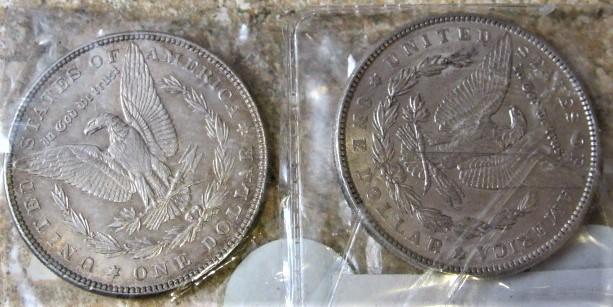 (2) 1886 Morgan Dollars