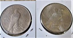 1922, 1923 Peace Dollars