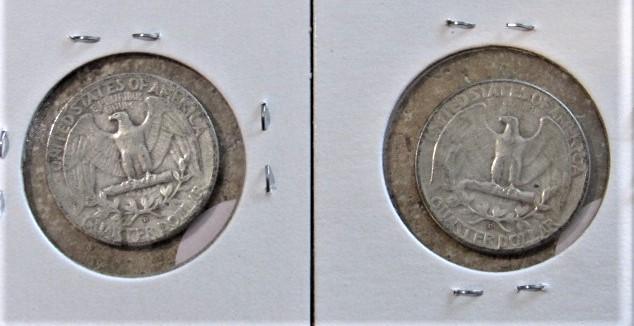 (2) 1954-D Quarters