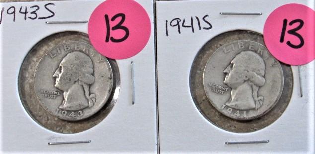 1941-S, 1943-S Quarters