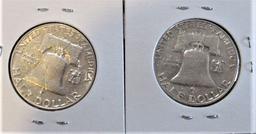 (2) 1962 Franklin Half