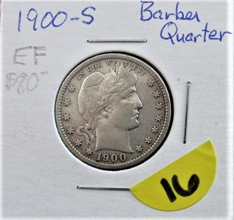 1900-S Barber Quarter