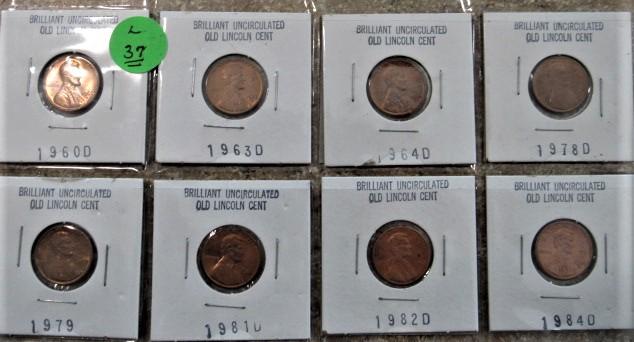 8  Lincoln Cents  UC