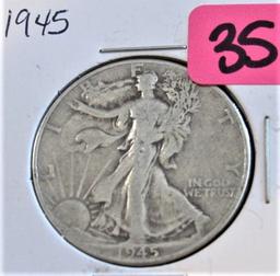 1945 Walking Liberty Half