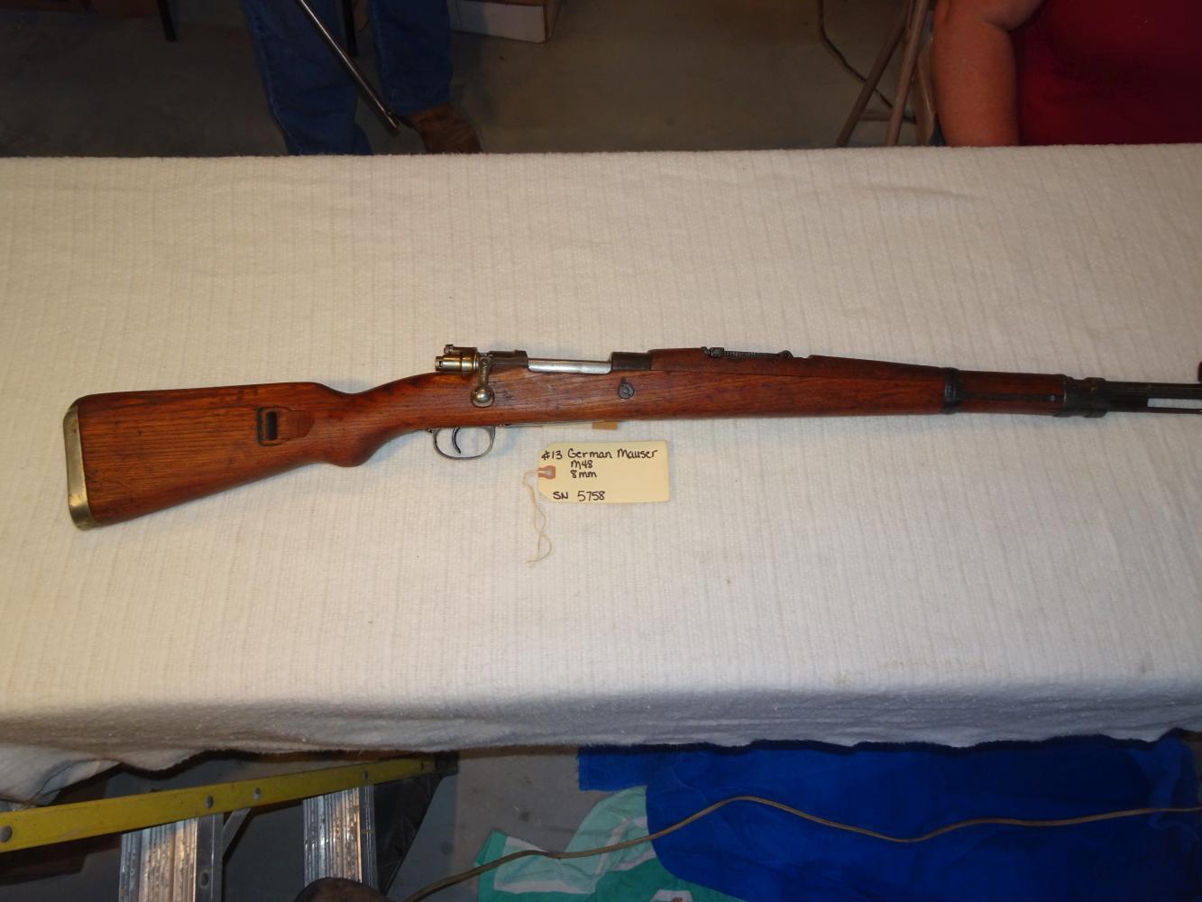 German Mauser 8mm Bolt Action w/crest