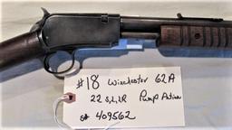 Winchester 62A 22 S.L. or LR Pump Action