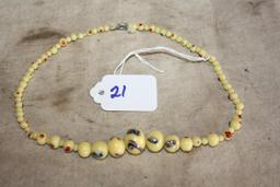 antique glass bead necklace and Great colors