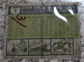 1961 Topps Lenny Green #4