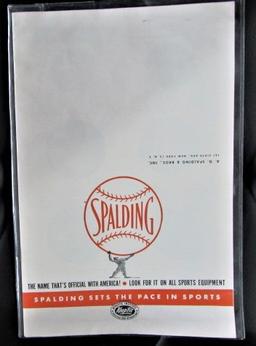 1950-51 Spalding Sports Program