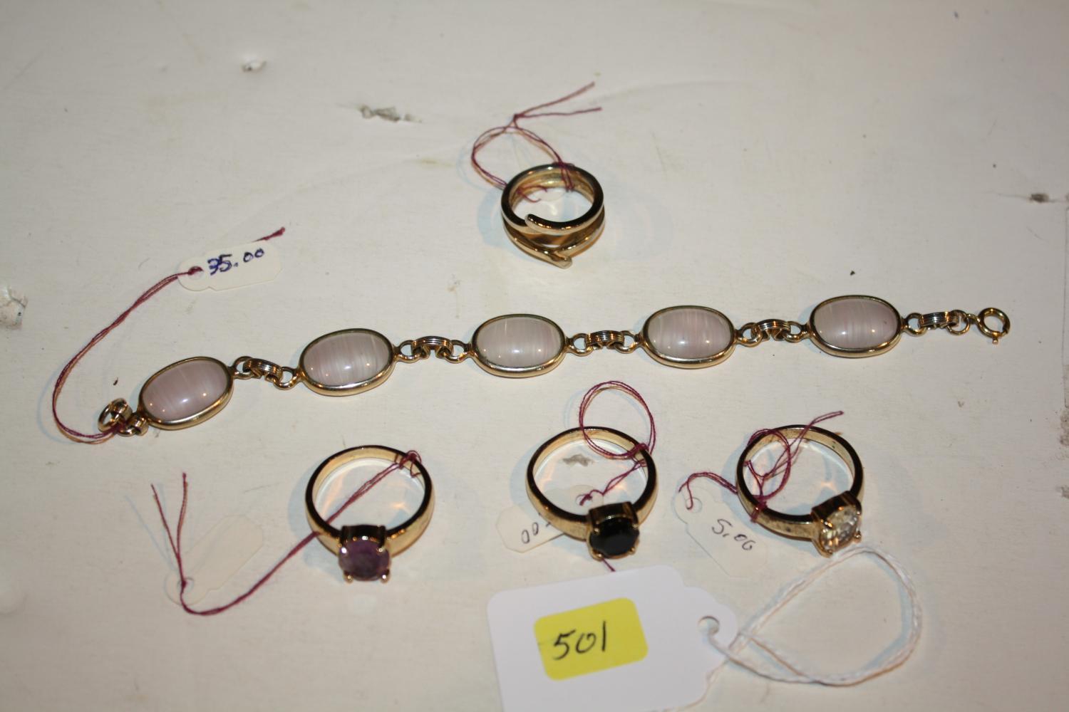 G.F. and Costume Jewelry - Bracelet and One Ring