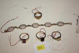 G.F. and Costume Jewelry - Bracelet and One Ring