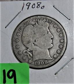 1908-O Barber Half Dollar