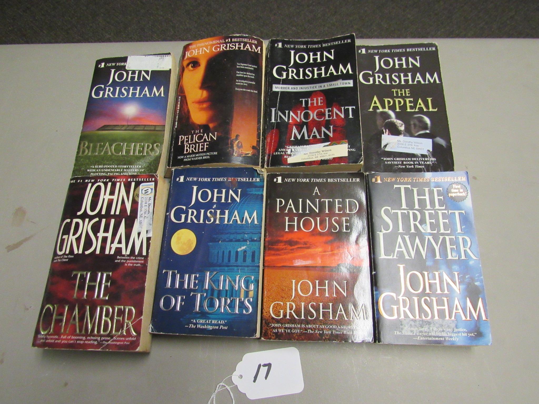 8 John Grisham Paperback Books