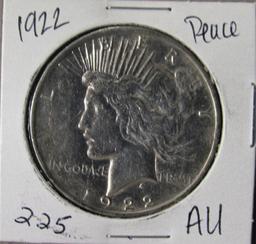 1922 Peace Dollar AU